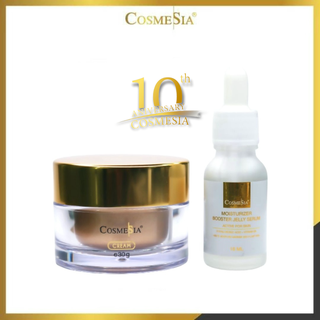 สูตรฟื้นฟูหน้าแห้ง Cosmesia Horse Placenta Cream+Cosmesia Booster Jelly Serum ฟรี! น้ำตบ Vit C 30ml