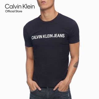 เสื้อสาวอวบ เสื้อแฟชั่นผญ2022 อื่นๆ เสื้อยืดแฟชั่น✢Calvin Klein เสื้อยืดผู้ชาย รุ่น J318045 BEH สีดำ