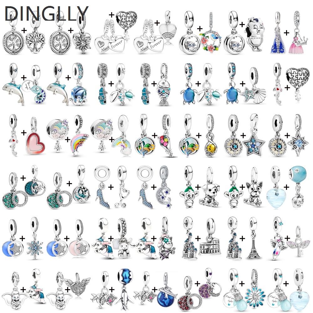 dinglly-2-ชิ้น-ล็อต-ปลาโลมาสีฟ้า-เต่า-ปลาดาว-เสน่ห์-ดอกไม้-ต้นไม้แห่งชีวิต-จี้การ์ตูนสัตว์-ปราสาท-ห้อย-diy-เครื่องประดับ-อุปกรณ์เสริม