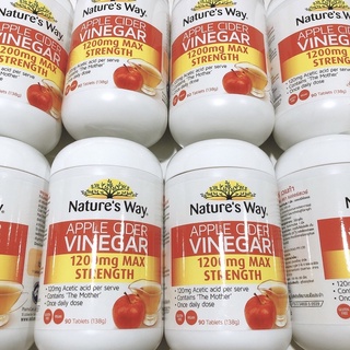 ภาพหน้าปกสินค้าNature’s way Apple cider Vinegar 1200 mg 90 เม็ด นำเข้าจาก ออสเตรเรีย ที่เกี่ยวข้อง