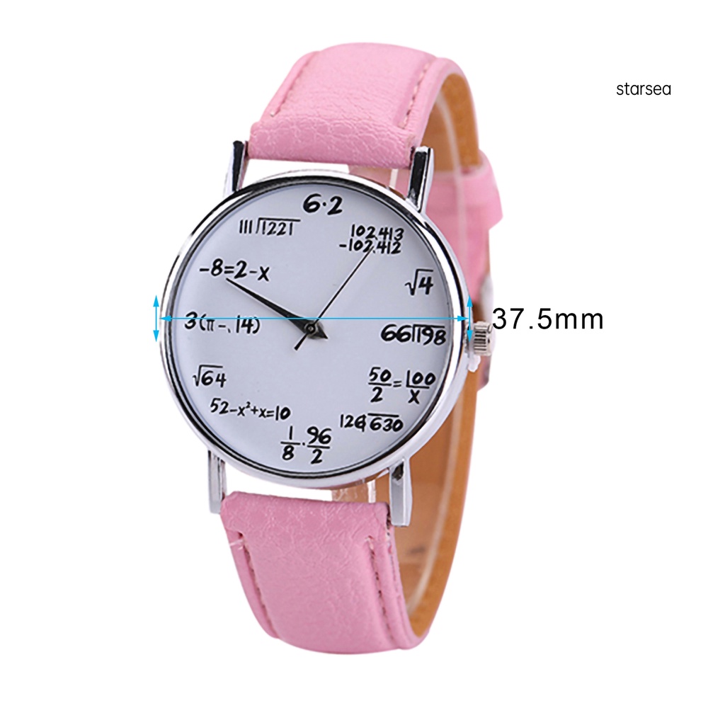 ภาพสินค้านาฬิกาข้อมือควอตซ์ สายหนังเทียม หน้าปัดสมการคณิตศาสตร์ แฟชั่นสําหรับผู้ชาย และผู้หญิง จากร้าน starsea.th บน Shopee ภาพที่ 4