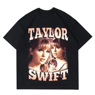 เสื้อยืดคอกลมราคาต่ำสุด!!เสื้อยืด พิมพ์ลาย Taylor SWIFT VINTAGE RAPTEE | เสื้อยืด TAYLOR SWIFT RAP สีดําS-3XLS-4XL