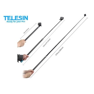 ภาพขนาดย่อของภาพหน้าปกสินค้าไม้เซลฟี่ TELESIN ยาว 2.7 เมตร Super Long Selfie Stick สำหรับกล้อง GoPro HERO BLACK 4 5 6 7 SJCAM Xiaomi Yi ยาว 270 cm จากร้าน yoyocam บน Shopee