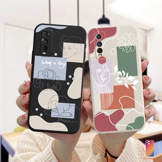 เคสโทรศัพท์ VIVO Y15S Y91C Y21 2021 Y21A Y21T Y12 Y16S Y12 Y16 Y20 Y30 Y21S Y20S Y12 Y16i Y01 Y91 Y30i Y93 Y95 Y15 Y17 Y50 Y53S Y51 2020 Y51A Y33T Y10 Y33S Y1S Y11 Y31 Y20i Y91i Y90 Y51S Y12  เรียบง่าย ศิลปะ เคสโทรศัพท์มือถือแบบนิ่ม