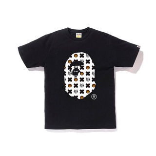 HH [พร้อมสต็อก] 2021ใหม่คุณภาพสูง A Bathing Ape Bape Ape หัวพิมพ์เสื้อแขนสั้นเสื้อยืดแฟชั่น Casual สบายเสื้อยืดผ้า คอกลม