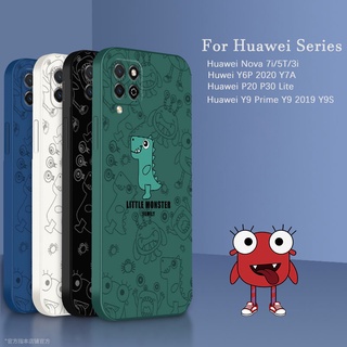 เคสโทรศัพท์ซิลิโคน แบบนิ่ม ลายการ์ตูนมอนสเตอร์ สําหรับ Huawei Y6P Y7A Y7 Pro Nova 3i 5T 7i Y9S Y9 2019 P30 Lite