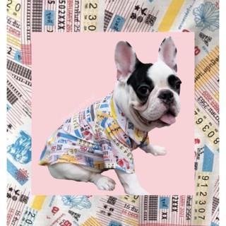 ภาพขนาดย่อของภาพหน้าปกสินค้าพร้อมส่ง เสื้อเชิ๊ตหมาแมวลายล็อตเตอรี่ จากร้าน chopperpetshop บน Shopee ภาพที่ 1