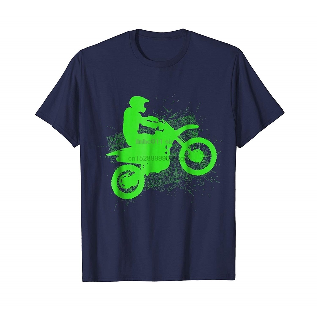 s-5xl-ใหม่-เสื้อยืดลําลอง-สําหรับผู้ชาย-แขนสั้น-คอกลม-พิมพ์ลาย-dirt-bike-rider-tire-tracks-neon-green-youth-สไตล์คลาสิ