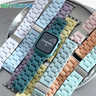 ภาพหน้าปกสินค้าสายนาฬิกาข้อมือเรซิ่น แบบเปลี่ยน สีแคนดี้ สําหรับ watch 7 41 มม. 45 มม. watch Series 7 6 se 5 4 3 40 มม. 44 มม. 38 มม. 42 มม. ที่เกี่ยวข้อง