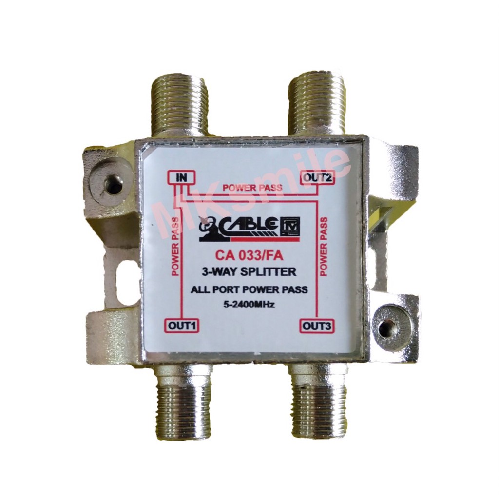 ตัวแยกสัญญาณ 3 ทาง,Splitter power pass สำหรับระบบทีวี และดาวเทียมภายใน ...