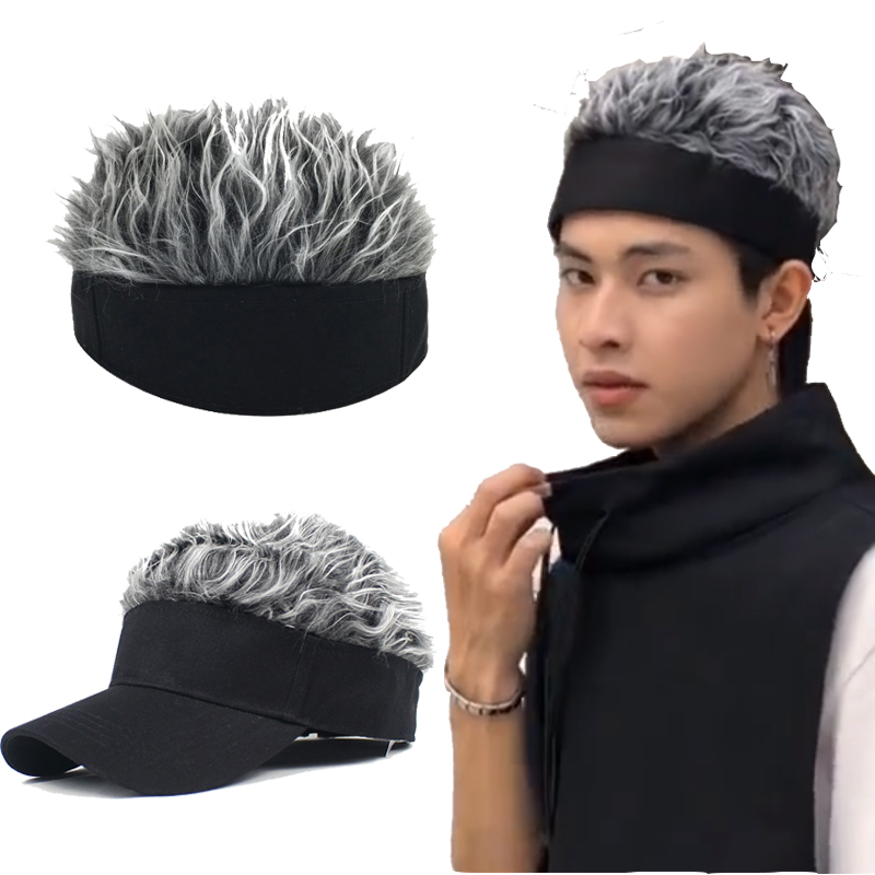 ราคาและรีวิวMens Wig Hat Adjustable Party Custome Hat Hop Adjustable Caps Cartoon Hat Cosplay Winter Warm Hat Funny Gifts Beanie