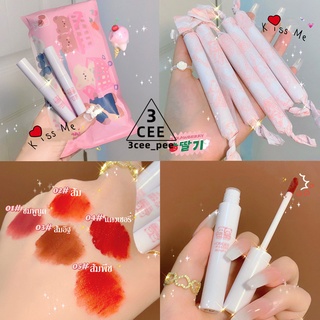 3CEE (1 เซตมี 5สี 5 แท่ง  ) ลิปสติก ♦️ | ถูก | ของแท้ ♦️ สีส้ม  ส้มอิฐ  แดงเชอรี่  ส้มพีชลิปจูบไม่หลุด ลิปสติก แบบกันน้ำ