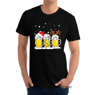 เสื้อยืดสีขาว[พร้อมส่ง] เสื้อยืดผ้าฝ้าย พิมพ์ลายกราฟฟิคเบียร์ ซานต้าคลอส สไตล์ฮิปฮอป ฮาราจูกุ สําหรับผู้ชาย ส่งฟรีS-4XL