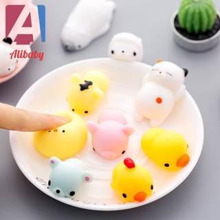 สุ่ม ของเล่น ของเล่นเด็ก Random Squishy Squeeze Mochi Cat ของเล่นบีบอัด ต่อต้านความวิตกกังวล Animals