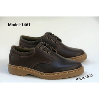 Firststepsince รองเท้าหนังแท้ Model-1461 สีน้ำตาล