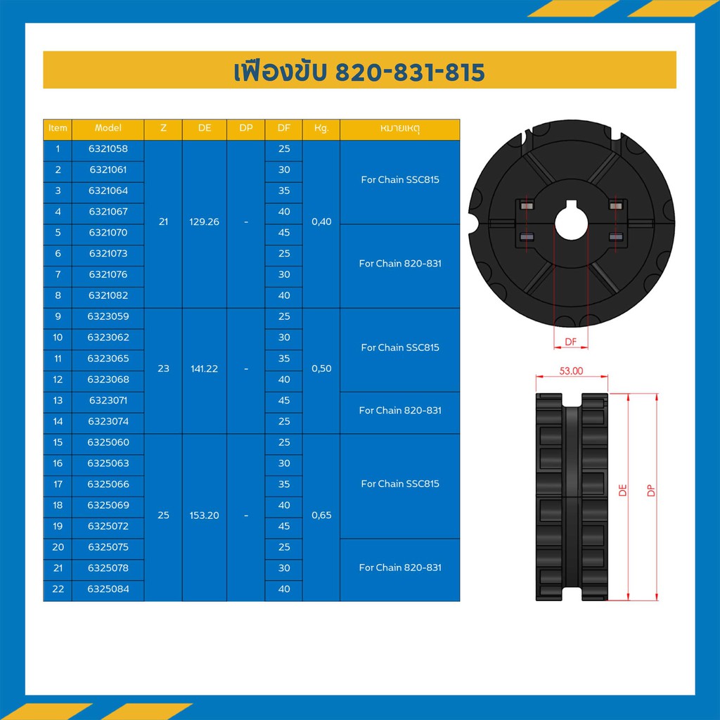 เฟืองขับ-sprocket-21z-23z-25z-for-chain-ssc815