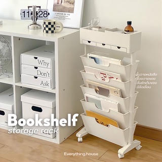 📖𝙗𝙤𝙤𝙠𝙨𝙝𝙚𝙡𝙛 ~ ชั้นวางหนังสือ {ถูกที่สุด} ชั้นเก็บของอเนกประสงค์มีล้อเลื่อน ช่องเก็บหนังสือ🧾