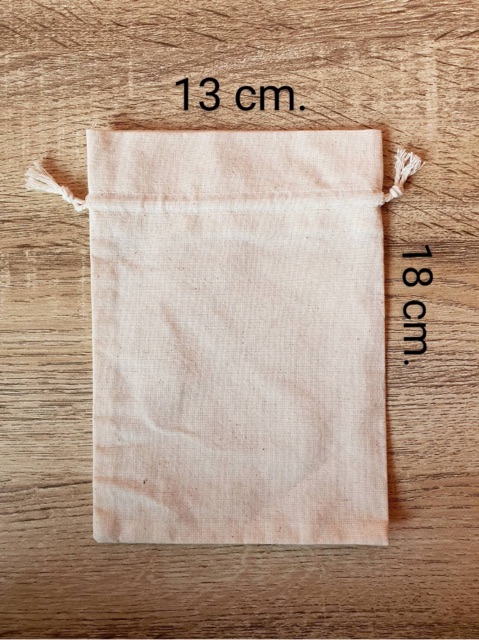 ภาพสินค้าถุงผ้าหยาบสีขาว ใส่เครื่องประดับ ของขวัญ ของเบ็ดเตล็ด ขนาด 6x8 ซม. - 13x18 ซม. จากร้าน topjewelrybags บน Shopee ภาพที่ 6