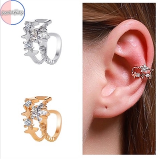 ภาพหน้าปกสินค้าwoman fashion delicate Double-layer Star Ear Bone Clip Without Ear Pierced gift jewelry COD ที่เกี่ยวข้อง