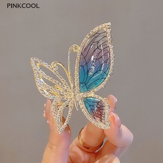 Pinkcool กิ๊บติดผมแฟชั่น เนื้อแมตต์ รูปผีเสื้อ ฉลาม สําหรับผู้หญิง ขายดี