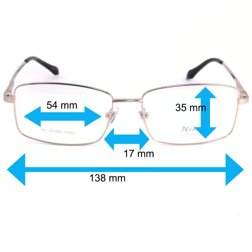 nikon-แว่นตา-รุ่น-1402-c-1-สีทอง-กรอบแว่นตา-eyeglass-frame-สำหรับตัดเลนส์-วัสดุ-สเตนเลสสตีล-ขาสปริง-เบาสวมไส่สบาย