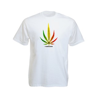 เสื้อยืดราสต้า Tee-Shirt  Rasta Colors Big  เสื้อยืดคอกลมสีดำสกรีนลาย