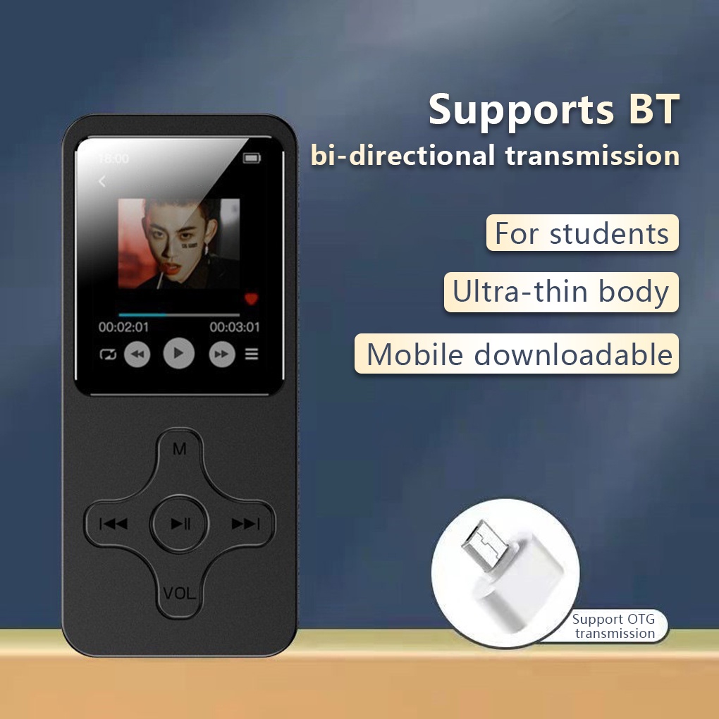 ภาพหน้าปกสินค้าMP3 Player Bluetooth-compatible V4 0 Portable HiFi Music Speaker Radio Walking Running Digital Audio Recorder จากร้าน globaltop.th บน Shopee