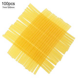 แท่งกาวร้อน ละลายน้ํา สีเหลืองใส 7 มม. X200 มม. 100 ชิ้น ต่อชุด