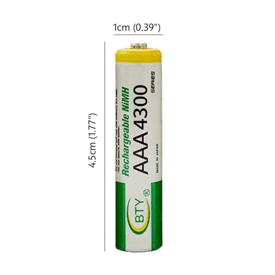 ภาพหน้าปกสินค้าBTY ถ่านชาร์จ AAA 4300 mAh Ni-MH Rechargeable Battery (8 ก้อน) จากร้าน z0w5a9k44p บน Shopee