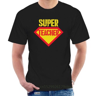 เสื้อยืดผ้าฝ้ายพิมพ์ลาย เสื้อยืด พิมพ์ลาย Super Teacher Power Wo Teaching Gift Love สําหรับผู้ชาย095342เสื้อยืดคอกลม ผ้า