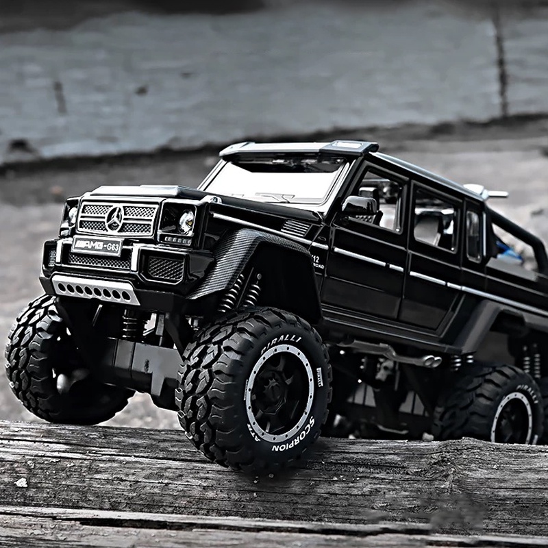 โมเดลรถยนต์-สเกล-1-28-mercedes-benz-g63-6x6-โลหะผสม-ของเล่น-ของขวัญวันเกิด-สําหรับเด็กผู้ชาย