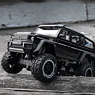 โมเดลรถยนต์ สเกล 1:28 Mercedes Benz G63 6X6 โลหะผสม ของเล่น ของขวัญวันเกิด สําหรับเด็กผู้ชาย