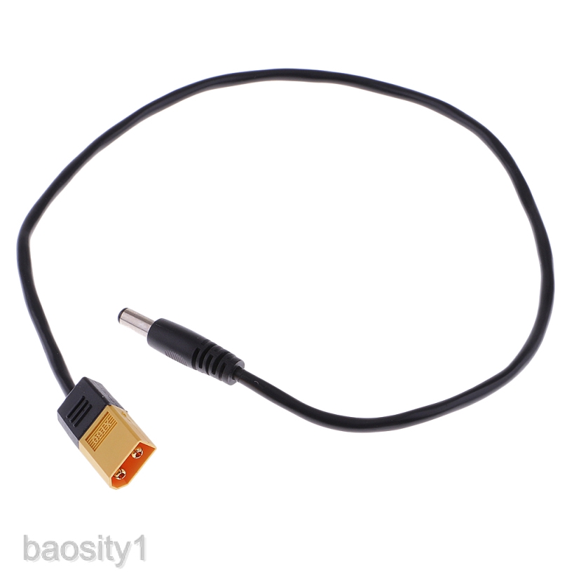 baosity1-xt60-male-bullet-connector-to-dc5525-male-power-cable-for-field-repairs