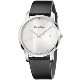 CalvinKlein CK ดูเมืองแฟชั่นเรียบง่ายธุรกิจชุดลำลองผู้ชายเข็มขัดนาฬิกา K2G2G1CX