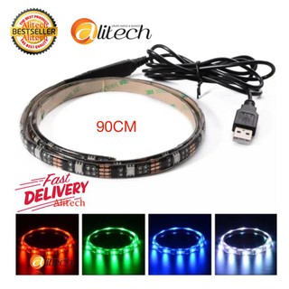 Alitech ไฟเส้น Multi-color RGB 50/90cm 5050 SMD LED กันน้ำ พร้อม USB Cable