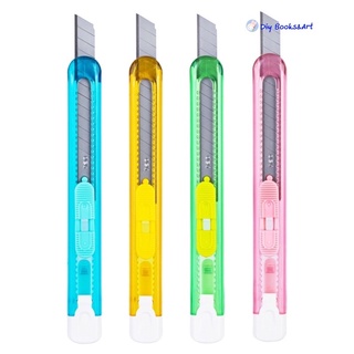 Deli Cutter คัตเตอร์ 13 ใบมีด สีสันสดใส  2054 คัตเตอร์พลาสติก คัตเตอร์เล็ก มีดคัตเตอร์ (คละสี 1 ชิ้น)