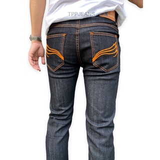 ภาพขนาดย่อสินค้ากางเกงยีนส์ชาย สกินนี่ปักลายไทย ผ้ายืดสวย 28-36
