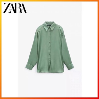 Zara เสื้อเชิ้ต ผ้าซาติน โอเวอร์ไซซ์
