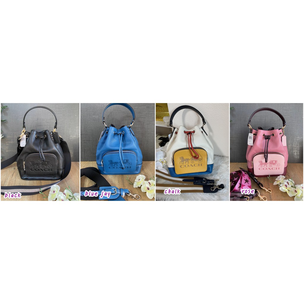 coach-แท้-กระเป่าถือ-ทรงจีบมีหูรูด-coach-jes-drawstring-bucket-bag-in-colorblock-with-horse-amp-carriage