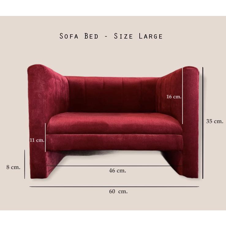 sofa-bed-เตียงนอนสุนัข-โซฟาน้องหมา-รุ่นaether-สีแดงกำมะหยี่-size-large