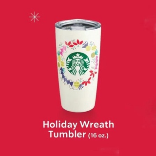 Starbucks Holiday Wreath Tumbler 16 oz. Christmas Collection 2021 แก้ว​ ทัมเ​บ​ลอร์​ ของขวัญ​คริสต์มาส​ ของขวัญ​ปีใหม่​