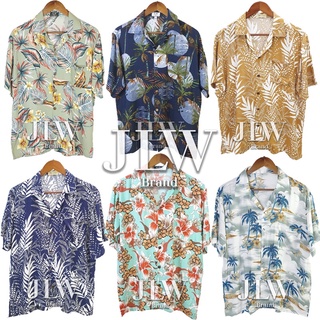 เสื้อฮาวาย hawaii เสื้อไปทะเล เชิ้ตเกาหลี ผ้านิ่ม ฟรีไซส์ ขนาดเสื้ออก42-44"