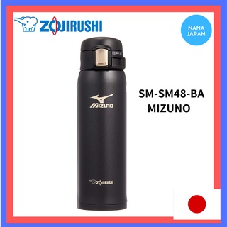 MIZUNO 【จากญี่ปุ่น】 Zojirushi Sm-Sm48-Ba ขวดน้ําดื่มสแตนเลสน้ําหนักเบา (480 มล.) สีดํา