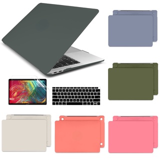 เคสแป้นพิมพ์ ผิวด้าน พร้อมฟิล์มกันรอยหน้าจอ สําหรับ MacBook Pro13 M2 M1 A2338 2020 Air13 M1 A2337 A2179 A1932 Retina A1708 A2251 A2289 A1989 A1706 2022