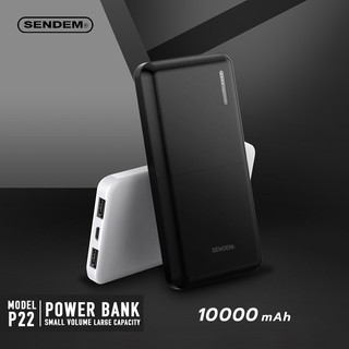 แบตเตอรี่สำรอง  ยี่ห้อSendem รุ่น P22 เพาวเวอร์แบงค์ powerbank ความจุ10000mAh