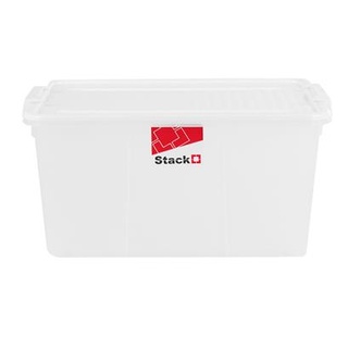 กล่องเก็บของ มีล้อ ฝาล็อค STACKO 2555 35.5 ลิตร สีขาว