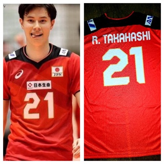 ใหม่ 2020 ญี่ปุ่นโอลิมปิกวอลเลย์บอล Jersey Ran Takahashi เบอร์ 21 4 สี Casual ผู้หญิงผู้ชาย Tshirt