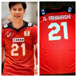 ใหม่ 2020 ญี่ปุ่นโอลิมปิกวอลเลย์บอล Jersey Ran Takahashi เบอร์ 21 4 สี Casual ผู้หญิงผู้ชาย Tshirt