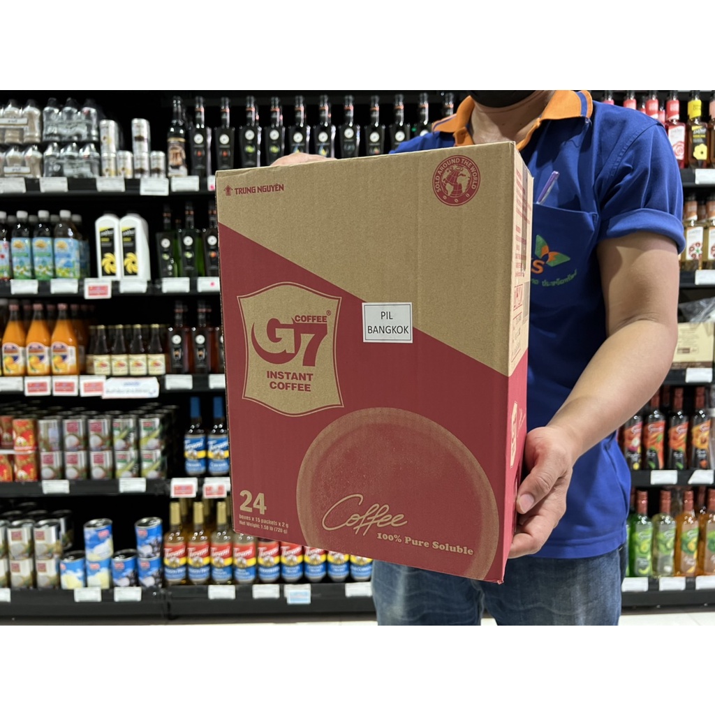 ยกลังสีแดง-g7-กาแฟดำ-กาแฟสำเร็จรูป-2-กรัม-x-15-ซอง-9522-จีเซเว่น-instant-vietnamese-coffee