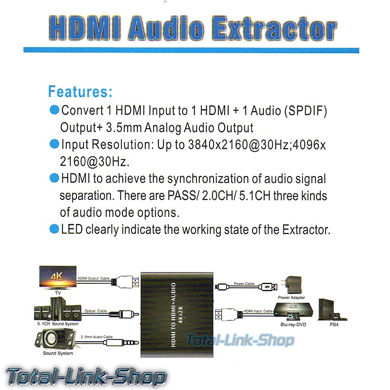 แยกสัญญาณ-hdmi-ให้ภาพและเสียงออกจากกัน-เพิ่มประสิทธิภาพเสียงสูงขึ้น-รองรับระบบ-3d-และ-4k-hdmi-to-hdmi-audio